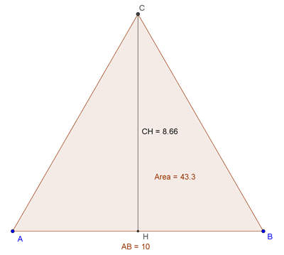 Calcolare i lati di un triangolo conoscendo l'area