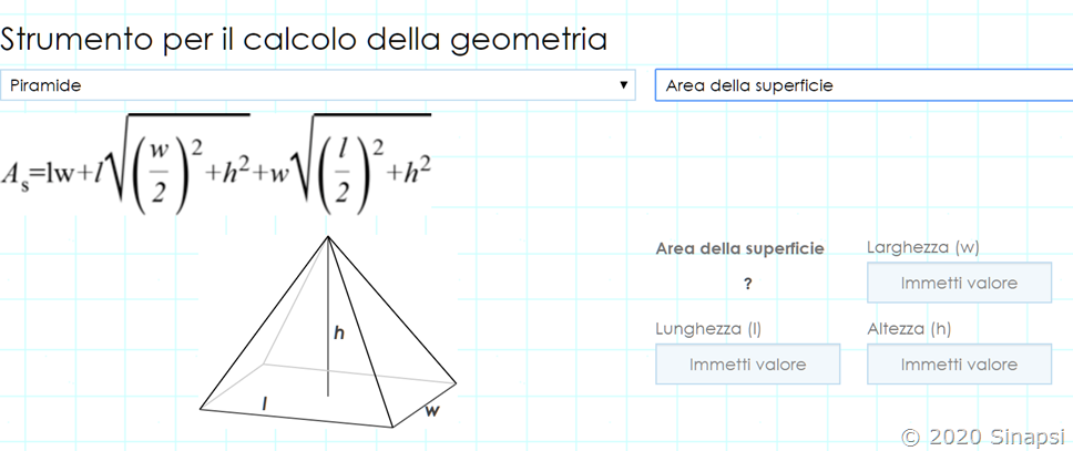 Strumento per i calcoli geometrici