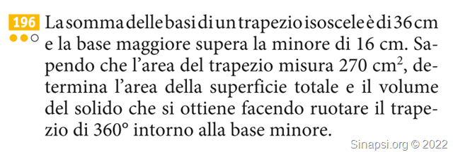 Solido rotazione problema risolto N°196