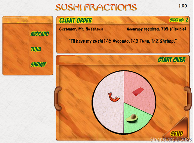 Frazioni con il Sushi