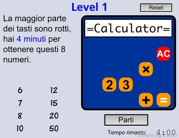 Trova il numero con pochi tasti