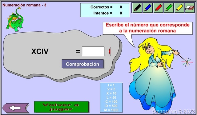 Gioca per imparare i numeri romani